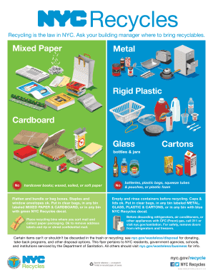 Fillable Online Recycling is the law in NYC Fax Email Print - pdfFiller