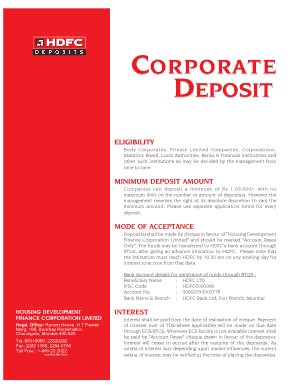 J:HDFC DepartmentsDEPOSITSForms - DepositsCorporate Deposit ... - sanriya