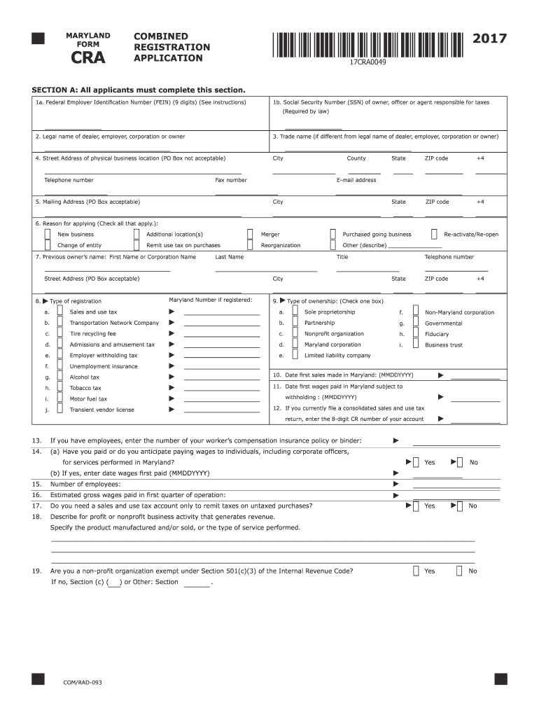 maryland form cra 2017 Preview on Page 1