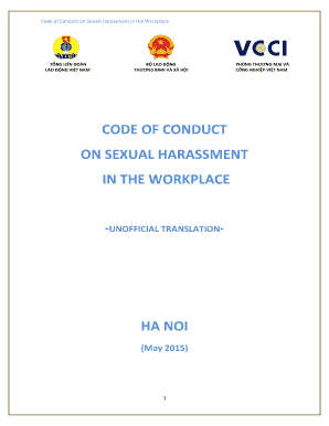 Code of Conduct on Sexual Harassment in the Workplace