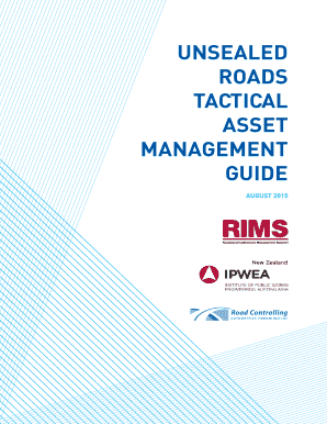 Asset management form - Unsealed Roads TacTical asseT ManageMenT gUide