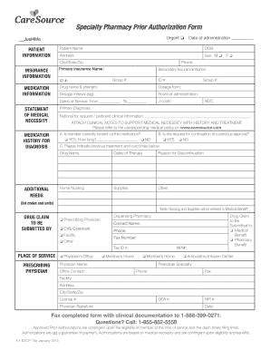 Specialty Pharmacy Prior Authorization Form