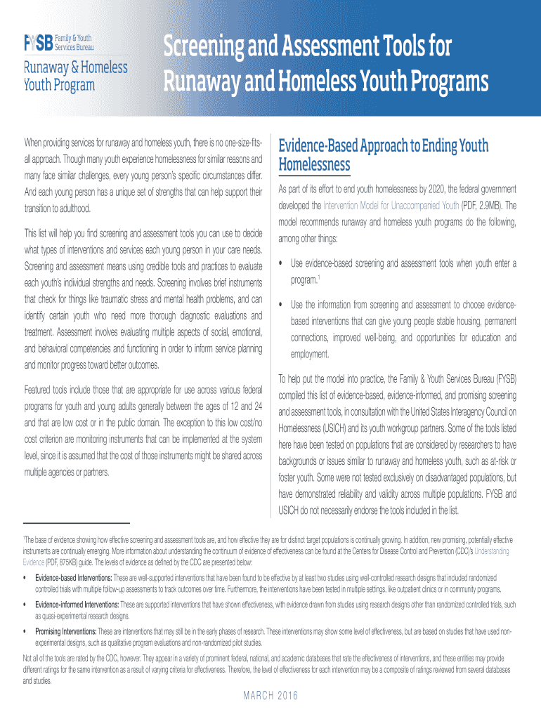 Fillable Online Screening and Assessment Tools for Fax Email Print