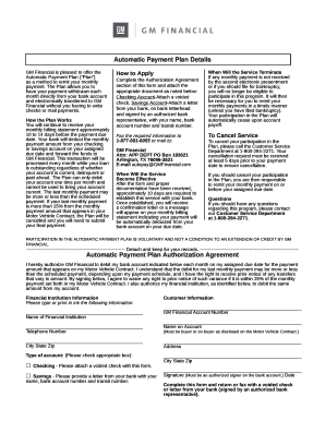 Automatic Payment Plan Details Automatic Payment ... - GM Financial