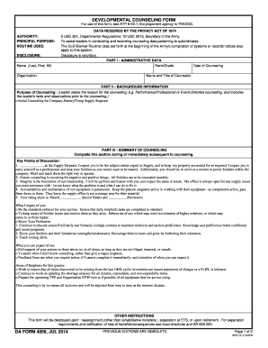 Ncoer support form - developmental counseling form - New NCOER