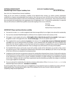 Fire loss inventory list - Thank you for your interest in becoming a member of the National Honor Society, our nation s premier organization - wcpss