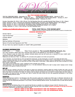 ALL FIVE SHOWS CONTRACT