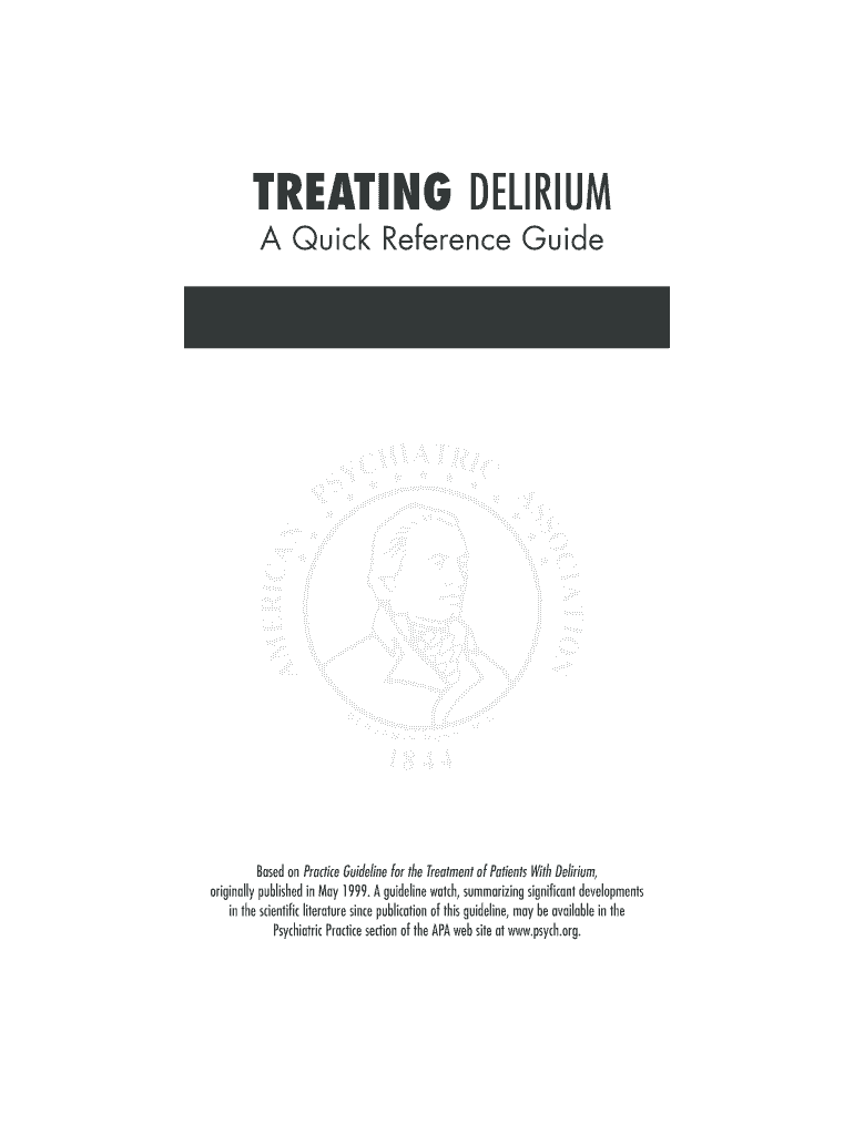 Fillable Online TREATING DELIRIUM Fax Email Print - pdfFiller