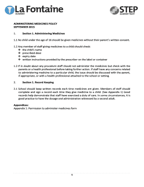Administering Medicines Policy