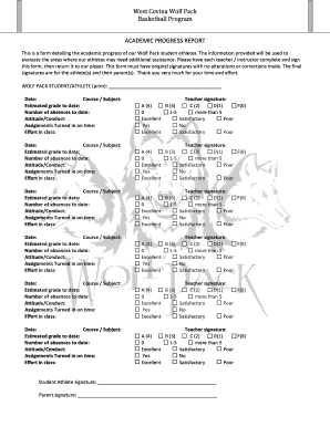 Academic progress report template - academic progress report - Wolf Pack Basketball - wolfpackbasketball