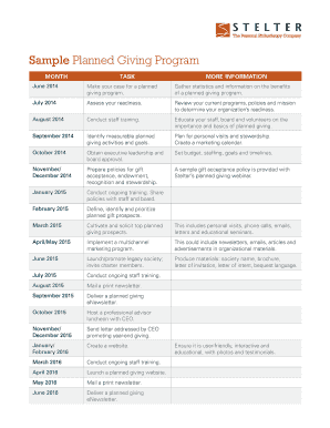 Sample Planned Giving Program