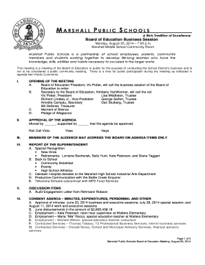 082514 agenda - marshall k12 mi