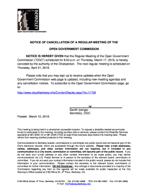 Open Government Commission - ci berkeley ca