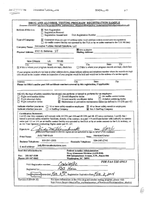 Fillable Online DRUG AND ALCOHOL TESTING PROGRAM REGISTRATION SAMPLE ...