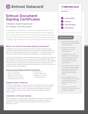 Fillable Online Entrust Document Signing CertificateEntrust Entrust