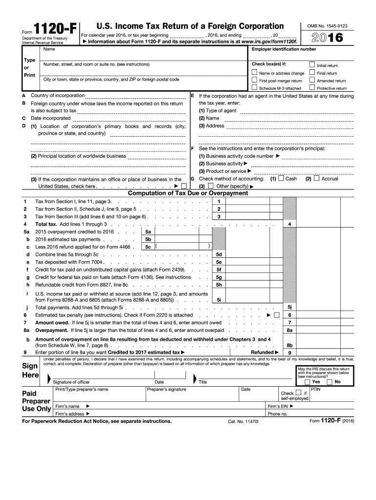 tax form 1120 Preview on Page 1