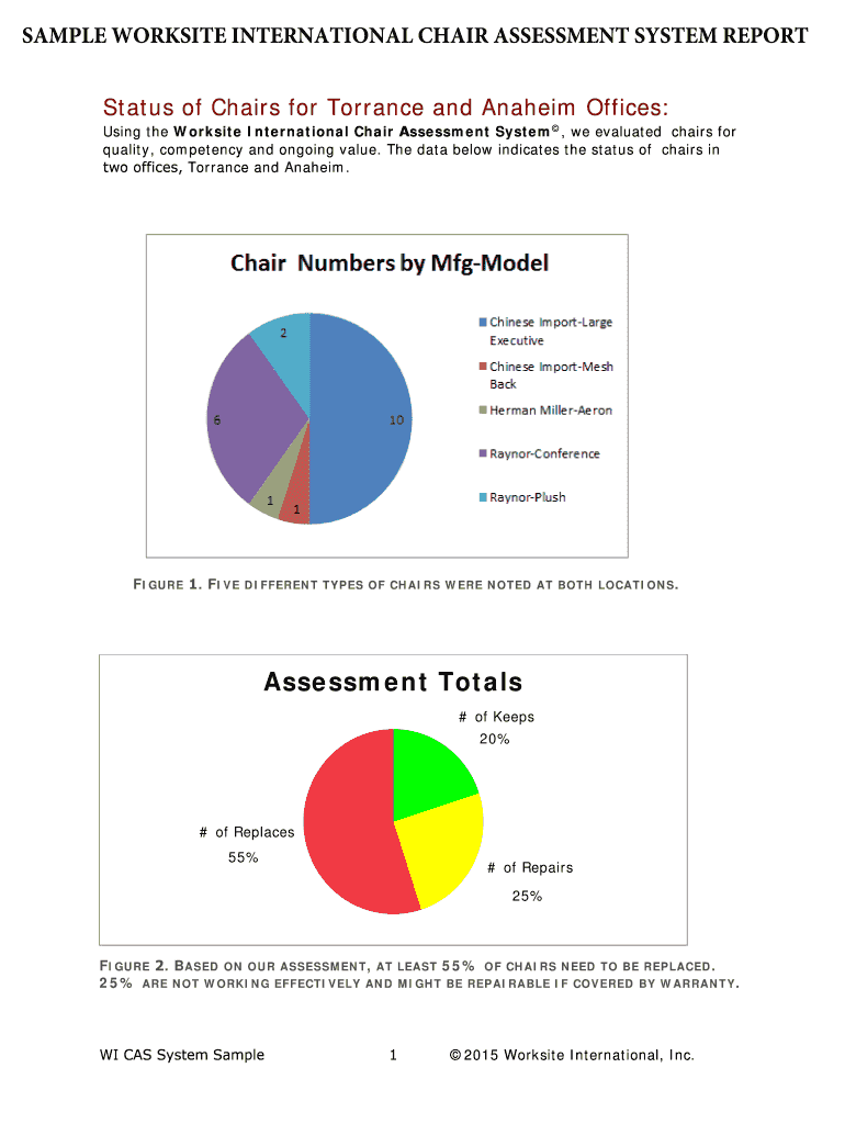 Fillable Online SAMPLE WORKSITE INTERNATIONAL CHAIR ASSESSMENT SYSTEM