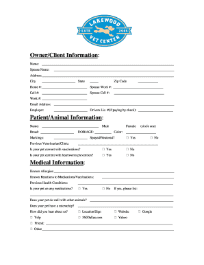 Owner/Client Information: