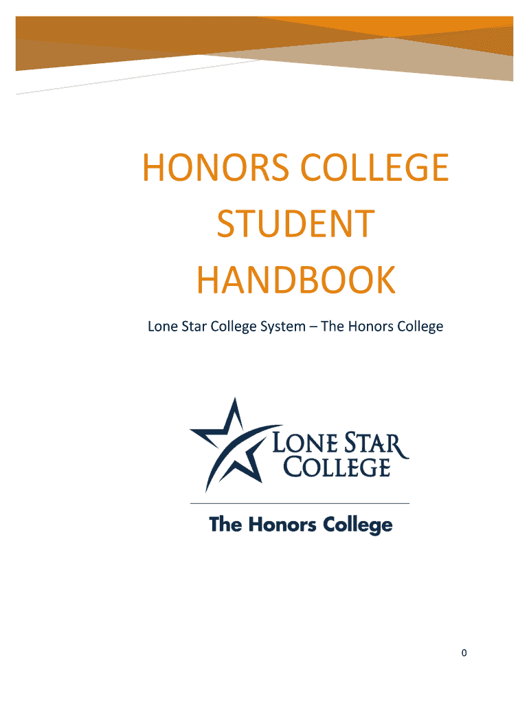 Fillable Online lonestar HONORS COLLEGE. Lone Star College System The