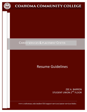 Resume Guidelines - Coahoma Community College - coahomacc