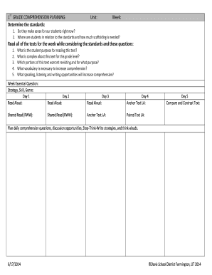 1st Grade Planning Guide - Davis School District