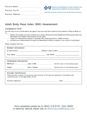 Adult Body Mass Index (BMI) Assessment