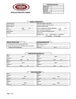 TESS Credit Application.xls