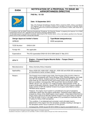 Snack schedule template - EASA Form 110 - AD Template - Europa