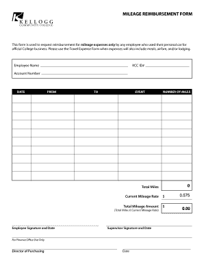 Myshps com - This form is used to request reimbursement for mileage expenses only by any employee who used their personal car for - kellogg