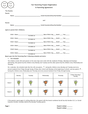 Fair Parenting Project Registration