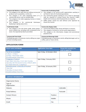 Conference checklist template - If you would like to host a stall at Council s major events, please complete the following documentation and - hume vic gov