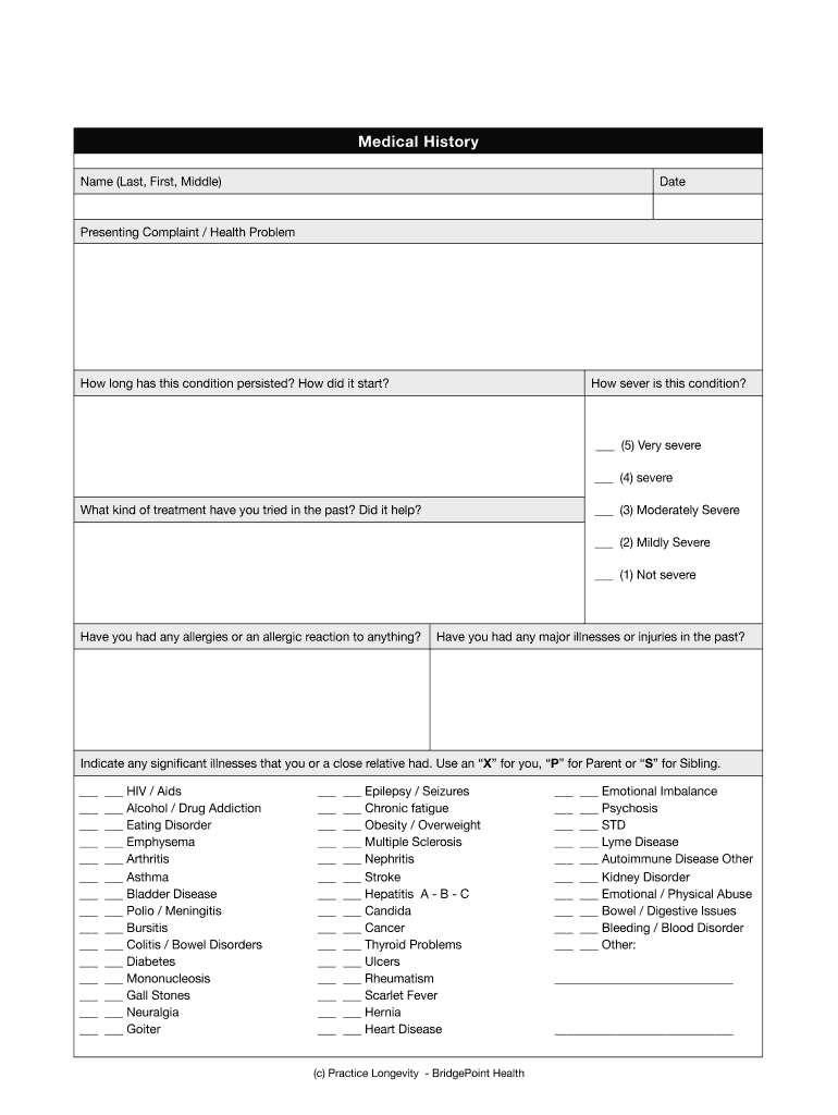 Fillable Online Acupuncture Health History Fax Email Print pdfFiller