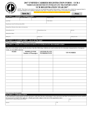 Usdot certificate - 2017 UNIFIED CARRIER REGISTRATION FORM UCR-1 - dot state mn