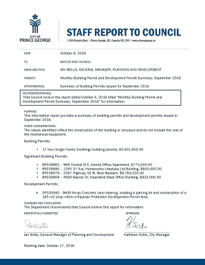 Monthly Building Permit and Development Permit Summary ... - princegeorge