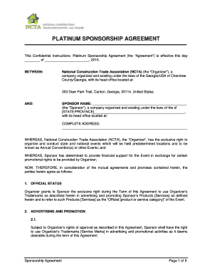 Platinum Sponsorship Agreement 1 - ncta-at