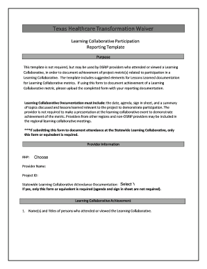 Learning Collaborative Participation Template (PDF)