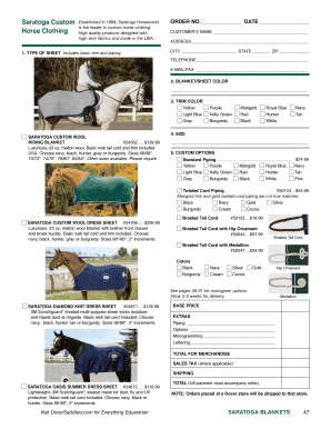 Fillable Online Saratoga Custom Fax Email Print - pdfFiller