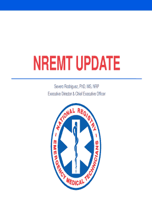 Fillable Online NREMT UPDATE Fax Email Print - pdfFiller