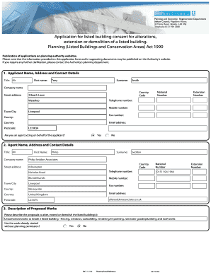 Please note that the information provided on this application form and in supporting documents may be published on the Authority s website