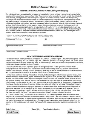 Children s Program Waivers