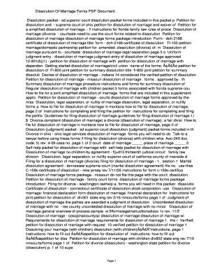 Fillable Online ikpe Dissolution Of Marriage Forms PDF ...