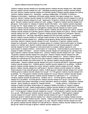 Hipaa medical records release form - Generic Medical Records Release Form Pdf. Generic Medical Records Release Form Pdf - ntoao