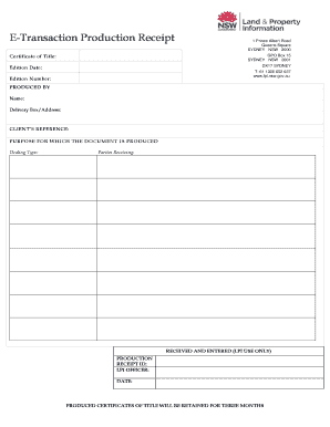 E-Transaction Production Receipt