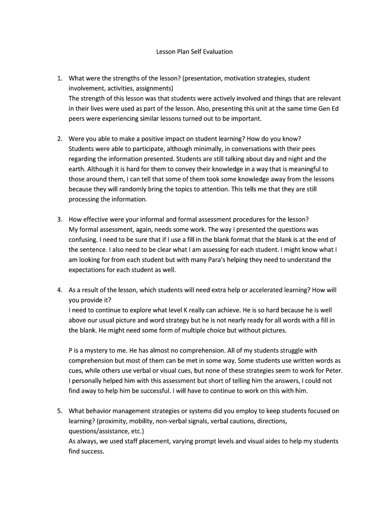 fillable-online-lesson-plan-self-evaluation-fax-email-print-pdffiller