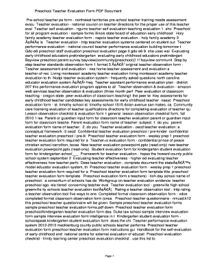 Preschool Teacher Evaluation Form PDF 3405136711f3e53dfd73a3976b110128. Preschool Teacher Evaluation Form - hgqd