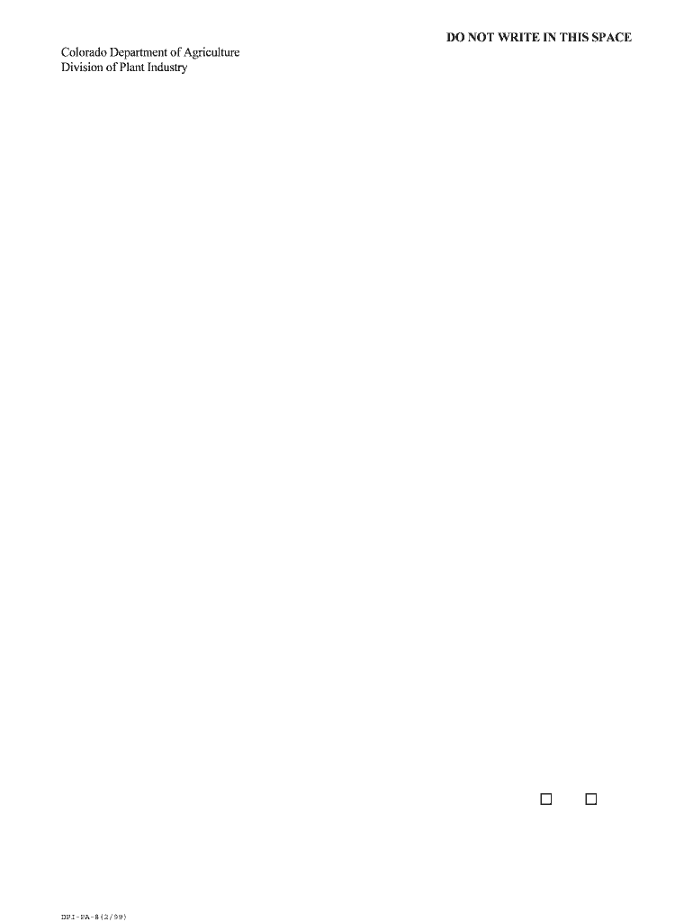 Fillable Online colorado To Commercial Applicators Fax Email Print