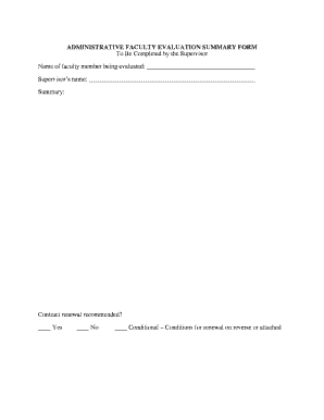 Admin Eval Sum Form - earlham