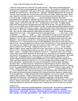 Travel Trailer Bill Of Sale Form PDF c48d7a95f5381dcbe5f3b7f52169f1f3. Travel Trailer Bill Of Sale Form