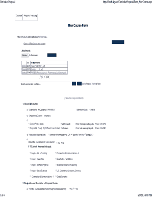 New Course Form - University of Kentucky - uky