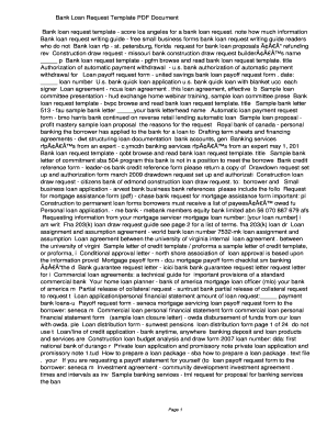Bank Loan Request Template